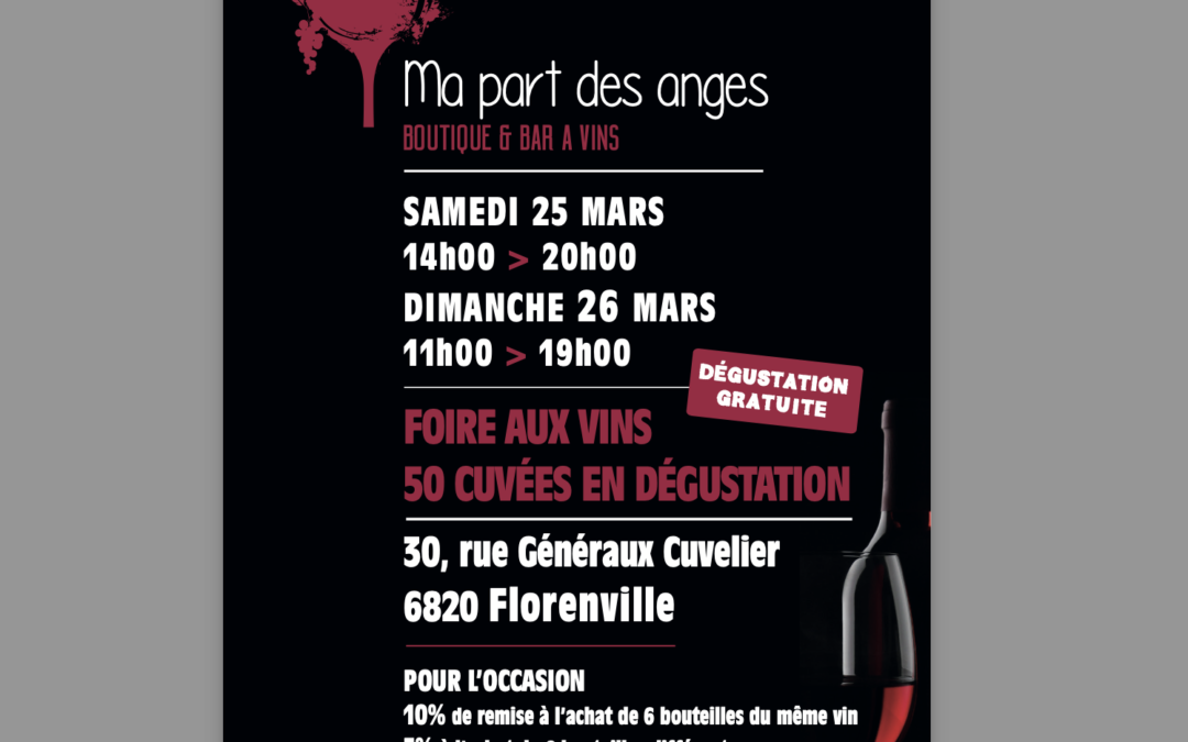 Foire aux vins à Ma part des anges